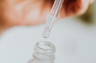 Skincare peptide serum with dropper