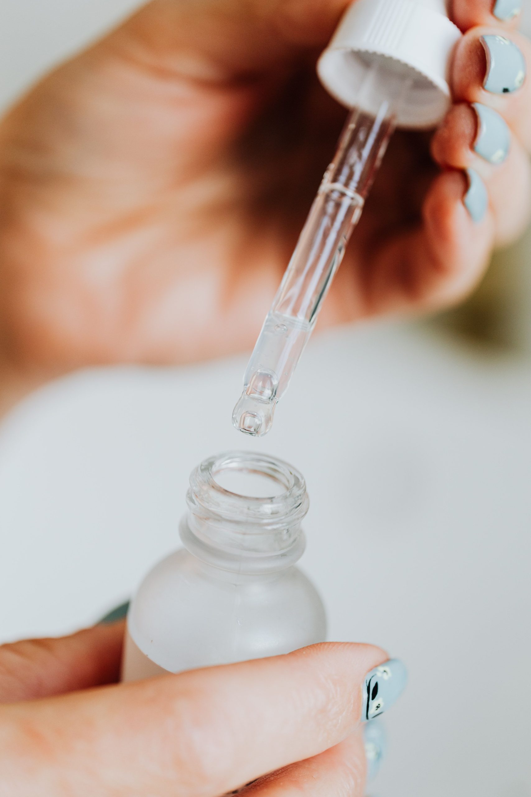 Skincare peptide serum with dropper